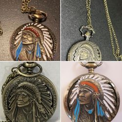 Unique Native quartz Pocket Watch SHIPPING AVAILABLE