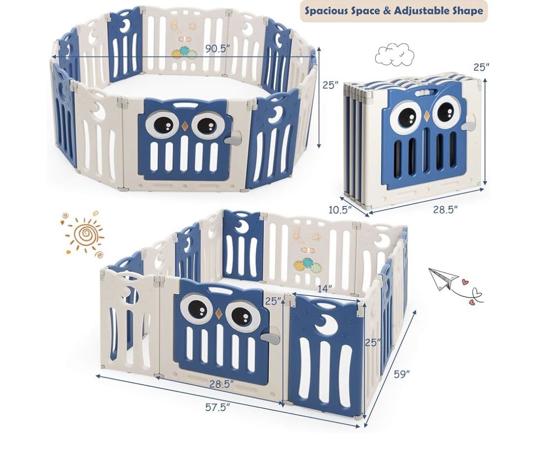 Costzon Foldable Baby Playpen,