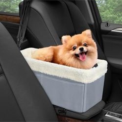 “New”Booster Car Seat(fits Between Seats)17”L X  9”W X 8”T)cushion,double Seatbelt ,metal Frame(retail$49)