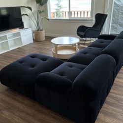 3 Seater Couch + Ottoman + Matching Rocking Chair 