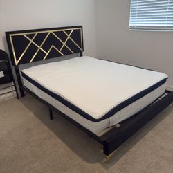 King And Queen Mattress and Headboard 