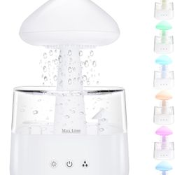 ABBWOBOX Rain Cloud Humidifier Water Drip, Essential Oil Diffuser for Home Bedroom Aroma, Mushroom Humidifier With Calming Rain Sounds to Help Sleepin