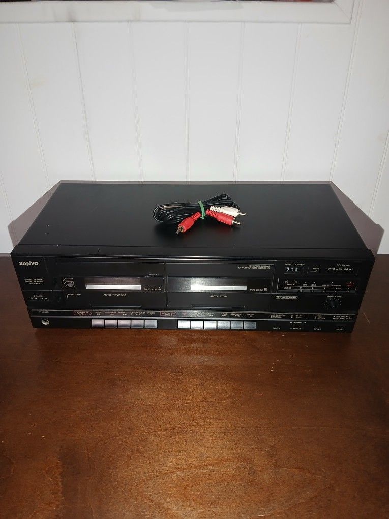 Sanyo Dual Cassette Deck Player Recorder