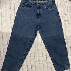 Vintage Monet Skateboard Jeans Sz 34 Blue Denim Pants Baggy Skateboard 34X31