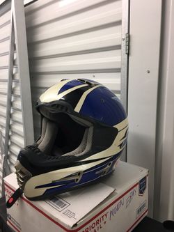 Bell Motocross Motorcycle Helmet With Face Chin Guard Size Large L Good Condition Clean See pics