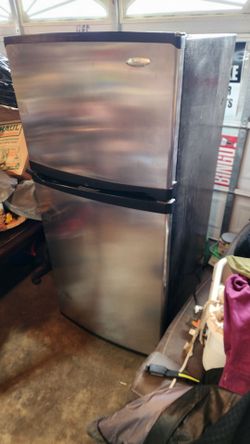 Whirpool Gold 30" Fridge Refrigerator Stainless Steel & Black