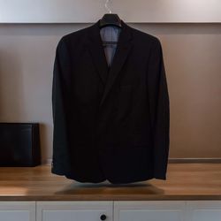 Stafford Tailored Culture 48R Men Blazer regular fit 100%  Wool Color Black
