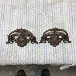 A Pair Of Victorian Brass Pulls  