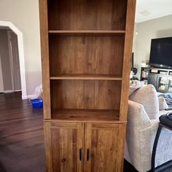 Oak Wood-Colored Bookcase