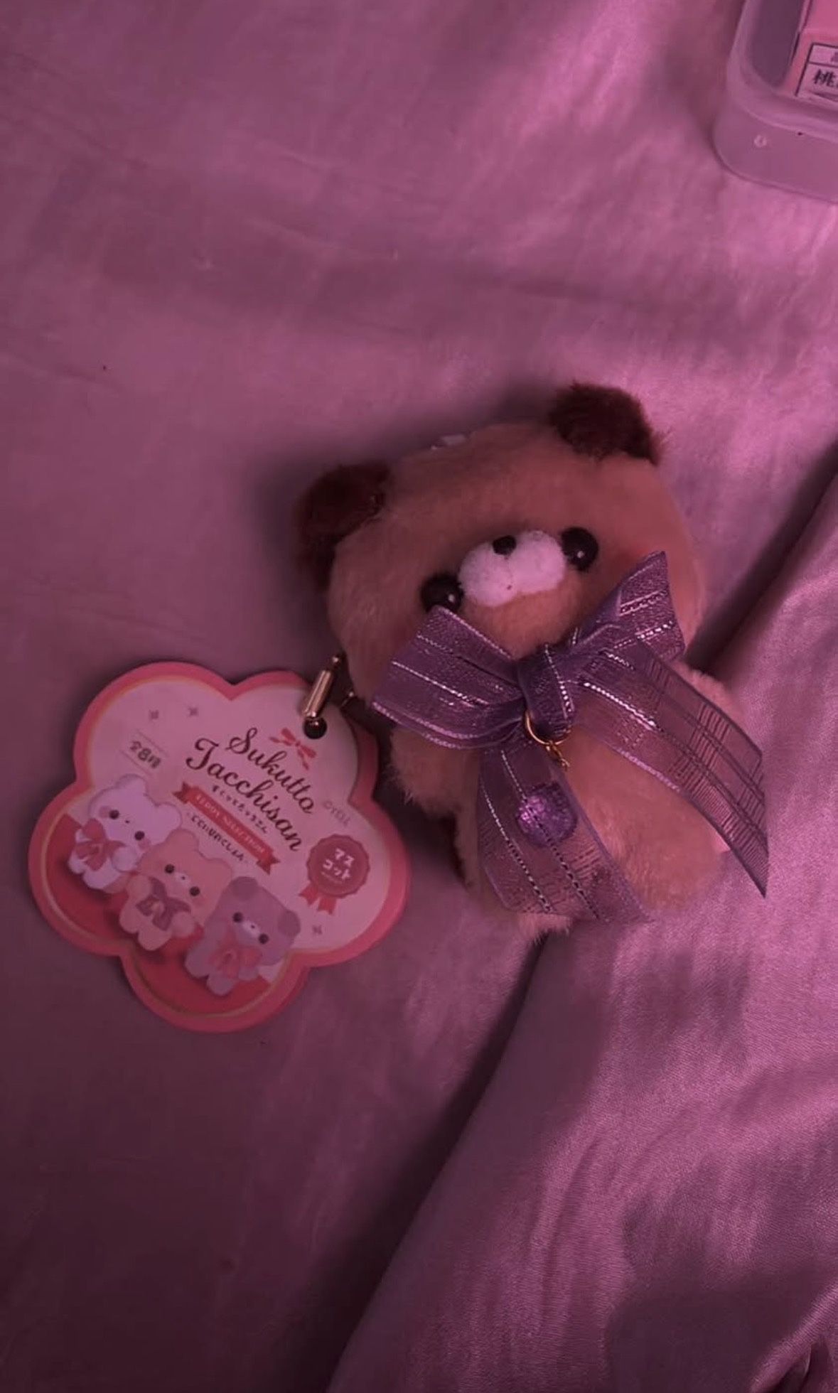 Sukutto tacchisan tiny teddy bear keychain w tag