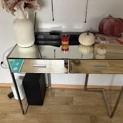 glass console table