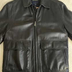 Leather Jacket Black. Brooks Brothers 