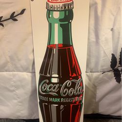 Andy Rooney Vintage Porcelain Enamel Coca Cola Bottle Sign
