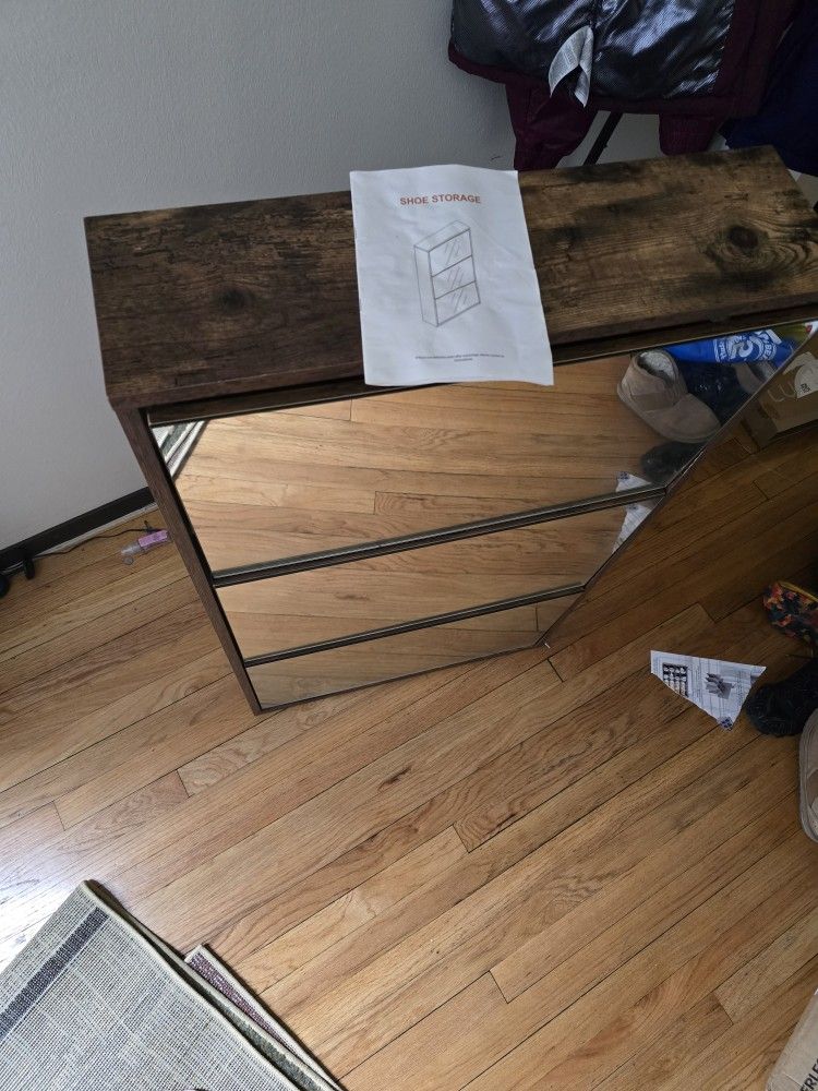 Mirror Shoe Cabinet 