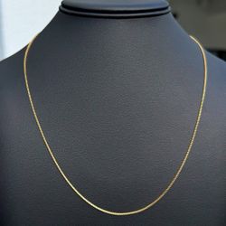 Jewelry 10k solid Yellow Gold brand New Franco link 20” Chain necklace 2.40 grams 0.80mm