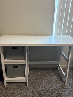 Desk, 36 in tv, and laptop table