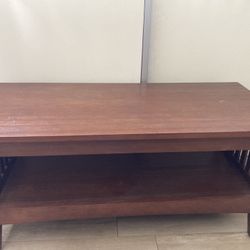 Wooden Coffee Table With Shelf