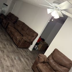 3 Piece Recliner Set Sofa Couch