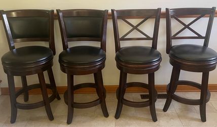 Swivel high-back Bar Stools (A set of 4)