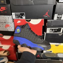 Jordan Black Hyper Royal 13s size 5.5Y USED But Clean 