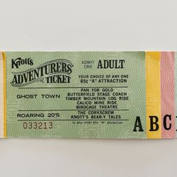 Vintage Knott’s Berry Farm Ticket Coupon Book