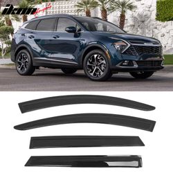 Fits 2023-2025 Kia Sportage Tape on Window Visors Vent Rain Sun Guards Deflectors