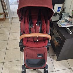 Cybex Priam Lux in Hot & Spicy (Denim Red) Premium, Stylish Stroller