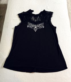 Disney Nightmare Before Christmas Girl's High Neck Embroidered Top Shirt Size SM