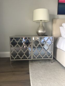 Modern Mirrored Nightstands