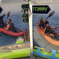 Two Tobin Sports Inflatable Kayaks