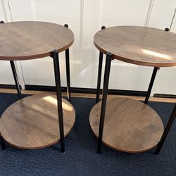 2-Tier Round Tables - Set of 2