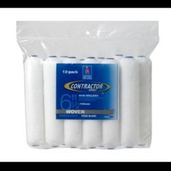 12pack New Paint Mini Rollers 6 1/2" Woven Nap size 1/2" and 1/4"