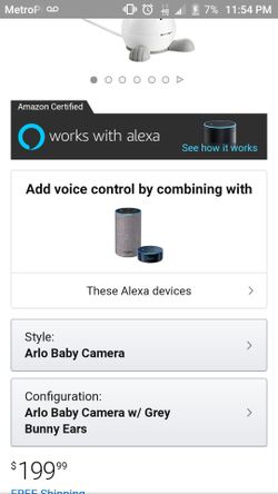 Arlo baby 1080 HD monitoring camera