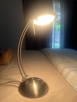 Modern Brushed Metal Desk Lamp