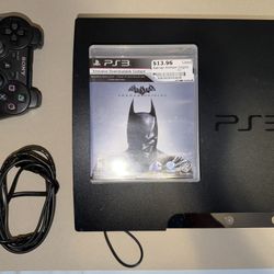Sony PlayStation 3 - Slim 120GB Black Console System + Controller + Cables