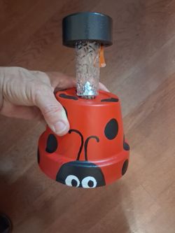 Ladybug Solar Light Holder For Garden