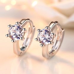 925 sterling Silver Zircon Earrings