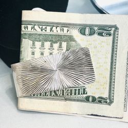 Sterling Silver Textured Money/Credit Card Clip