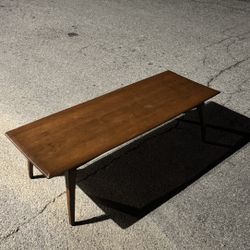 Mid-century wooden walnut coffee table