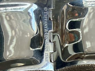 Tiffany & Co. Sterling Silver925 Italy Wide Cuff Bracelet”.