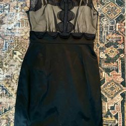 Max & Cleo Size 6 Black Dress - Empress Waistline Beaded, Mint Condition