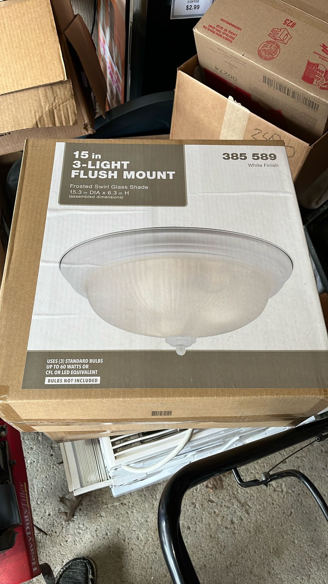 15” 3Light Flush Mount