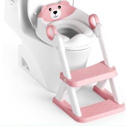  2 In 1 Potty Training Toilet, Splash Guard Anti-Slip Pad Step Stool