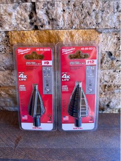 Milwaukee 48-89-9212 Jam-Free Step Drill Bit #12 and #9