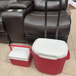 Coleman 16 qt Wheeled Cooler + Coleman 5 Qt Cooler 