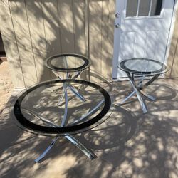 Glass round Tables 