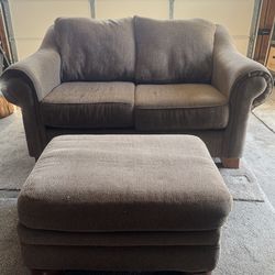 Love seat & ottoman and