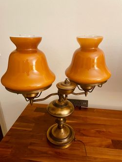 Vintage Brass Student Lamp
