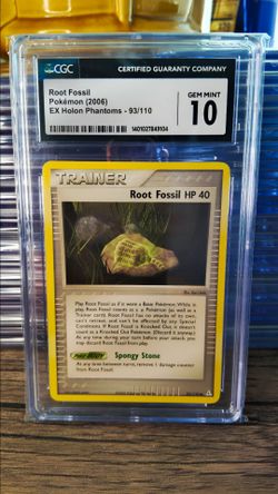 POKEMON CARD ROOT FOSSIL EX HOLON PHANTOMS 2006 - CGC 10