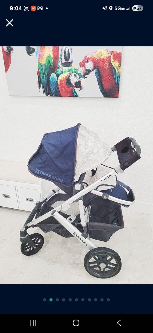 Navy Blue Uppa Baby Vista Stroller 
